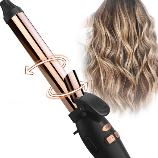 What is a rotating curling iron and how does it work